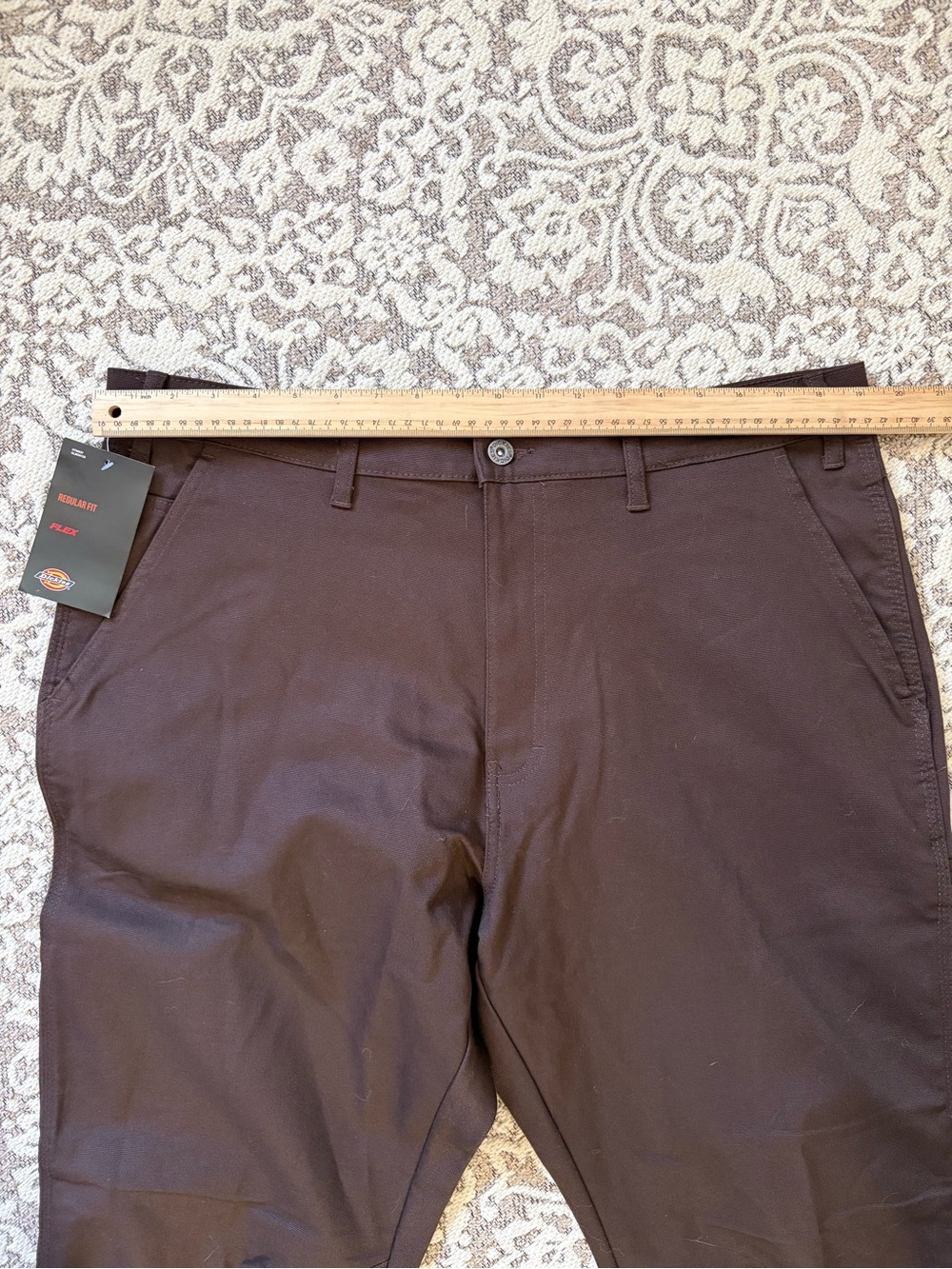 Dickies NWT Men’s Brown Work Pants - Flexible Comfort 38/32 - Picture 6 of 7